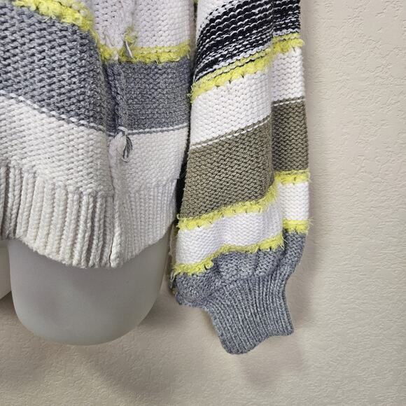 Lou & Grey Anthropologie Sweater Cashmere Wool Chunky Knit Balloon Sleeve XS - Picture 5 of 16